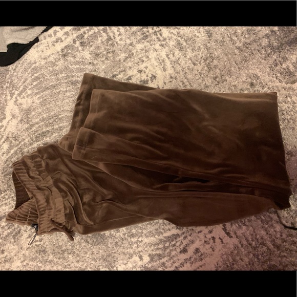 Brown velvet track pants - matching set seen above ! - Picture 2 of 3